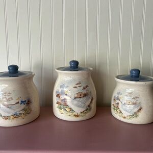 Geese Themed Ceramic Canister Set